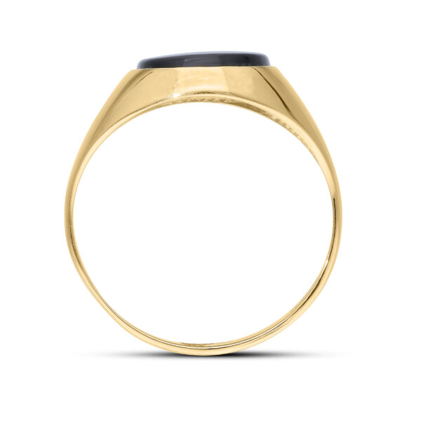 9ct Yellow Gold Onyx Men’s Signet Ring - Image 3