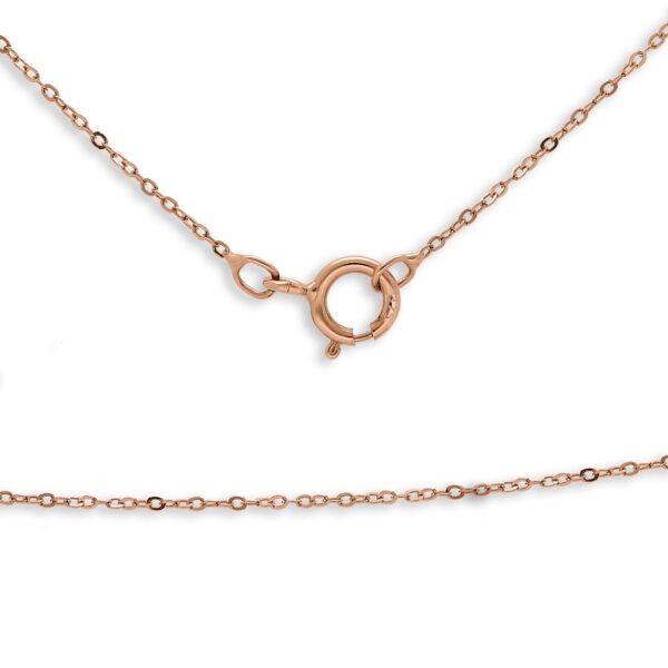 Personalised 9ct Rose Gold Underlined Name Necklace - Image 4