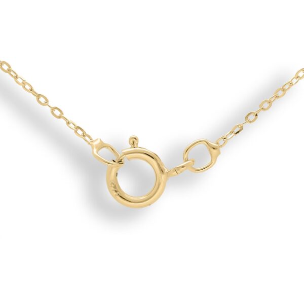 Personalised 9ct Yellow Gold Two Initial Framed Heart Name Necklace - Image 2