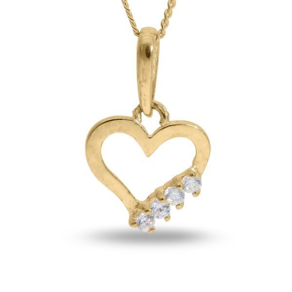 9ct Gold Heart Shaped Set - Image 4