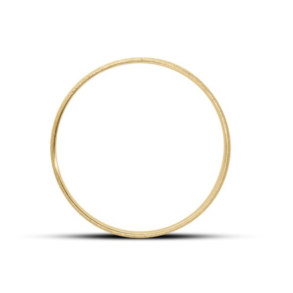Personalised 9ct Gold Bride Wedding Ring , 4mm Band Matt with Pips in the center - Image 3