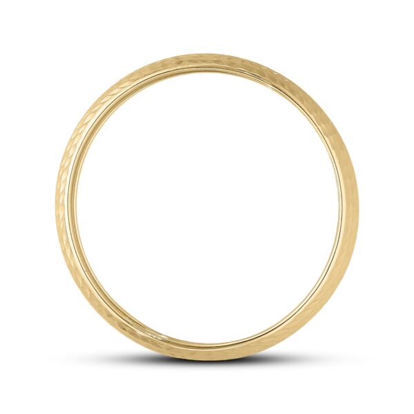 Unisex 9ct Yellow Gold 5mm Diamond Cut Wedding Ring - Image 4