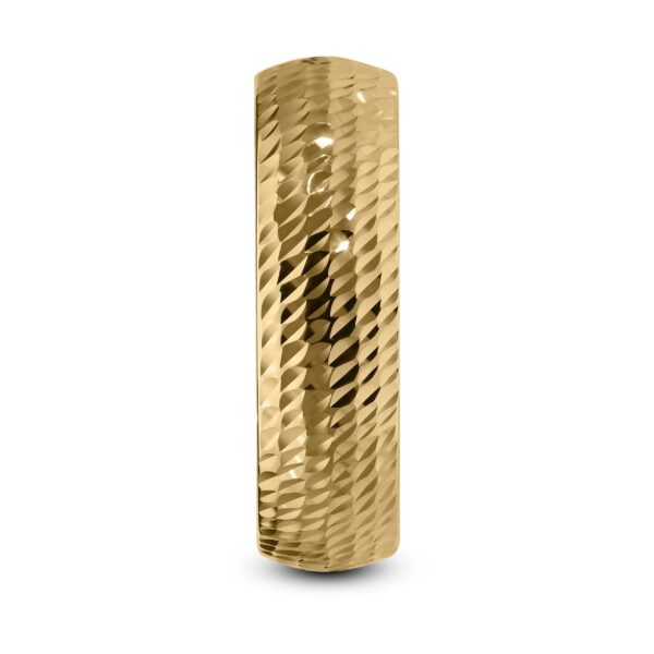 Unisex 9ct Yellow Gold 5mm Diamond Cut Wedding Ring - Image 2