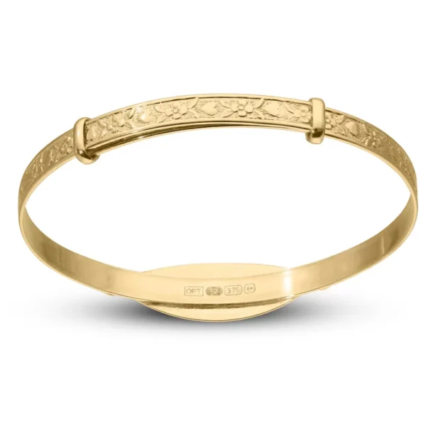 Personalised 9ct Gold Baby Bangle (0-1yrs) - Image 3