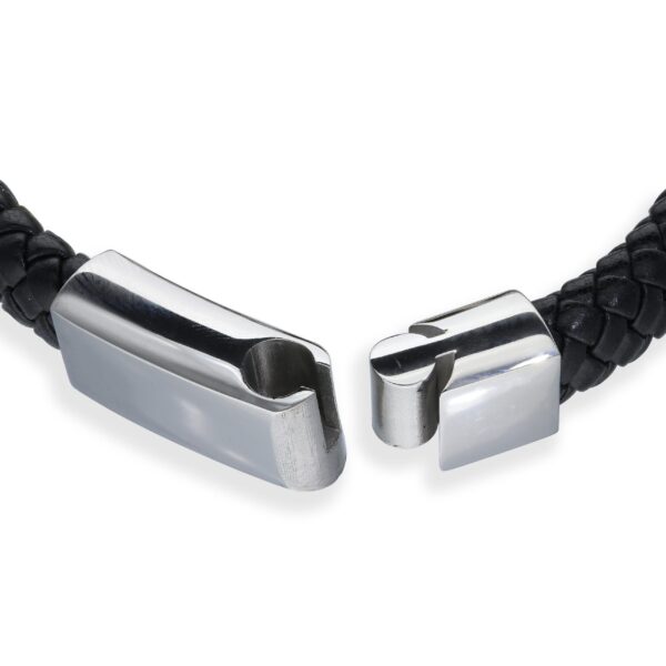 Leather Plaited Metal Initial Gent's Bracelet - Image 2