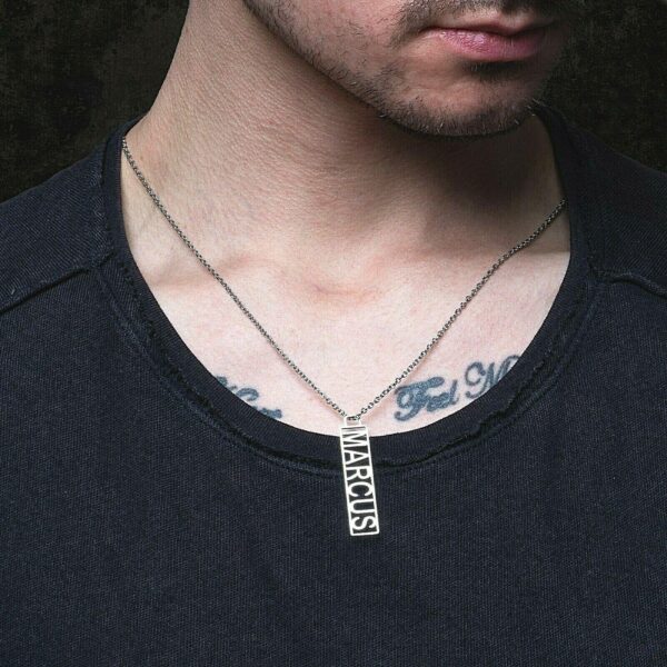 Personalised Stainless Steel Dog Tag Necklace - Image 2