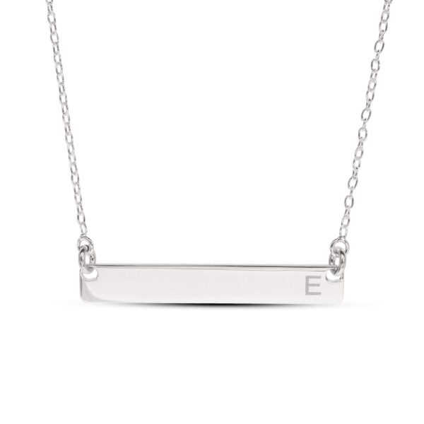Personalised Silver Bar Necklace - Image 3