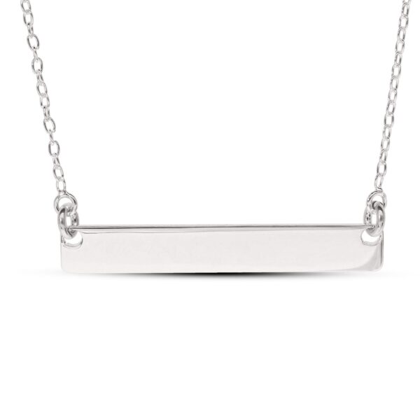 Personalised Silver Bar Necklace - Image 4