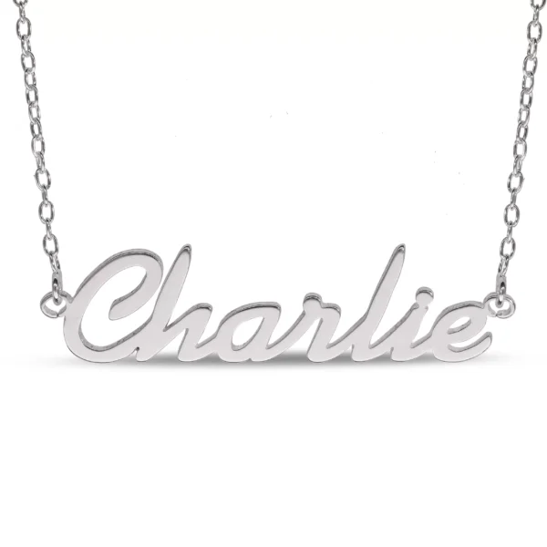 Personalised Stainless Steel Hypoallergic Name Necklace - Image 2