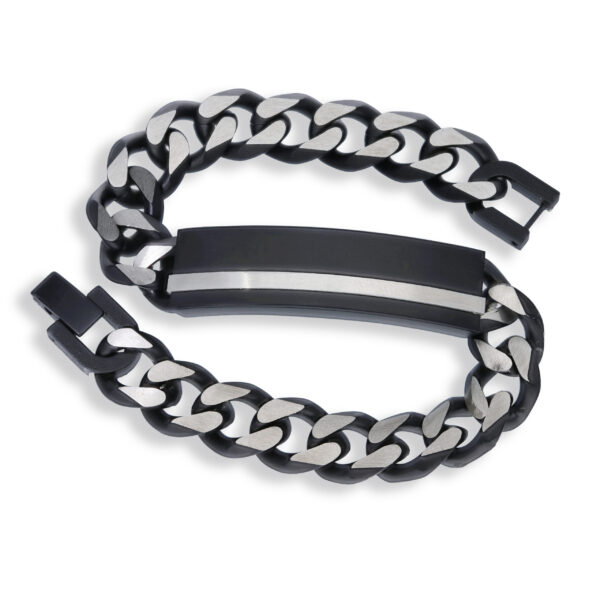 Stainless Steel 2 Tone Men's Bracelet - Image 2