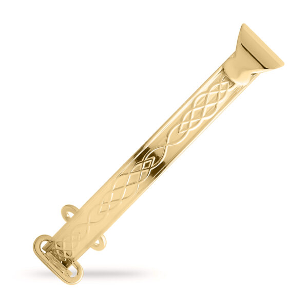 Personalised Gold Plated Girls Princess Bangle with Pink CZ (0-3 yrs) - Image 3