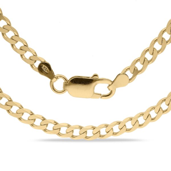 Gold Plated 925 Silver Cuban Curb Bracelet - Image 2