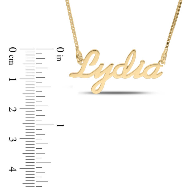 Personalised 9ct Yellow Gold Name Necklace - Image 2